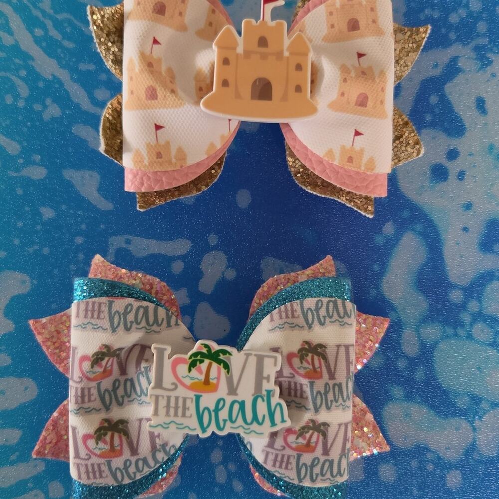 Custom Beach & HANDMADE Hair Bows